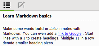 Markdown support