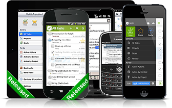 Take your tasks anywhere in your MyLifeOrganized mobile application